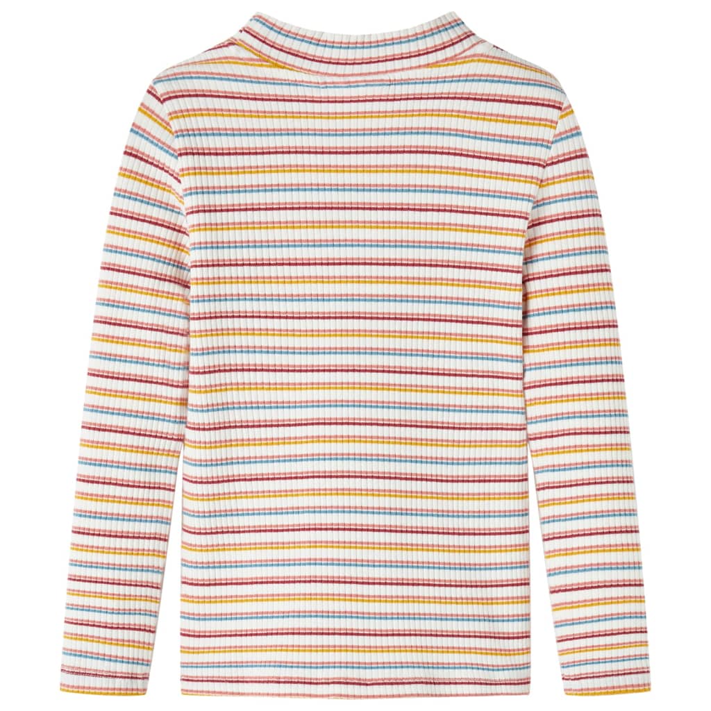 Vidaxl Children's shirt with long sleeves 104 Striped ecru