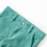 Vidaxl Kinderbroek 104 Velvet a costole menta verde