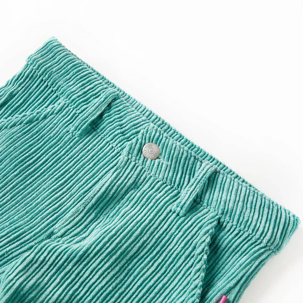Vidaxl Kinderbroek 116 Rib velvet mint green