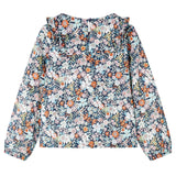Camicia per bambini Vidaxl con maniche lunghe 116 blu scuro