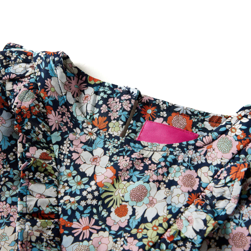 Camicia per bambini Vidaxl con maniche lunghe 128 blu scuro