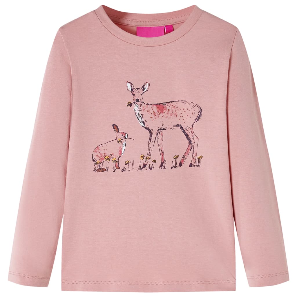 Vidaxl Children's shirt with long sleeves 128 pink