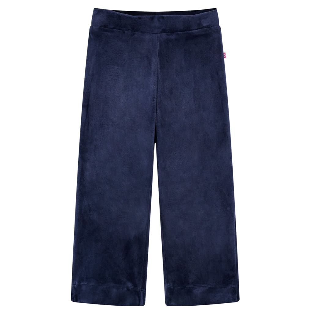 Pantalones para niños Vidaxl Velvet 128 Blue oscuro