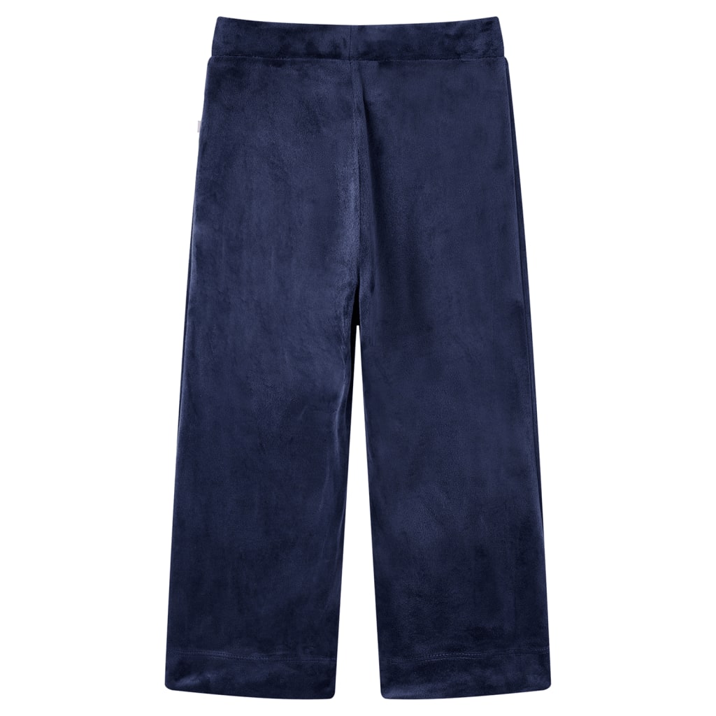 Pantalones para niños Vidaxl Velvet 128 Blue oscuro