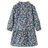 Vestido para niños de Vidaxl con mangas largas 92 azul oscuro