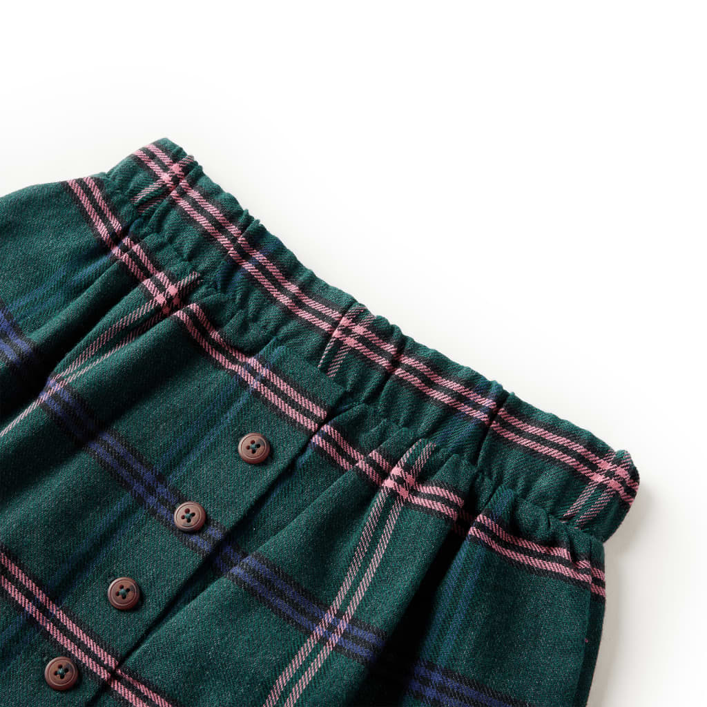 Vidaxl Falda infantil 128 Dark Green