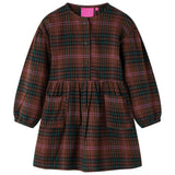 Vidaxl Children's dress with long sleeves 92 cognac colored
