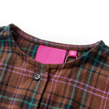 VidaXL children's dress with long sleeves 116 cognac colored