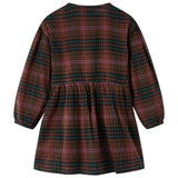 VidaXL children's dress with long sleeves 128 cognac colored