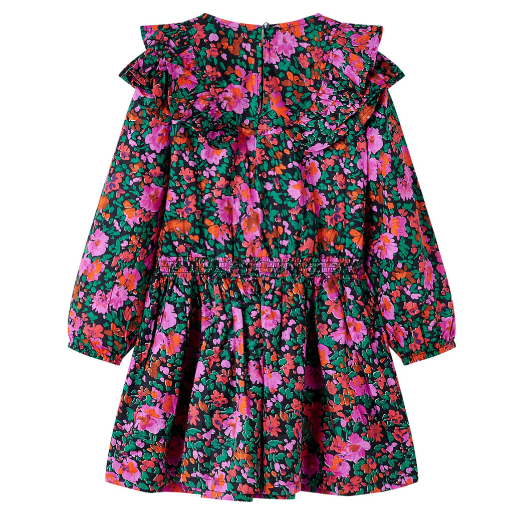 Vidaxl Kinderkleid mit langen Ärmeln 92 hellrosa