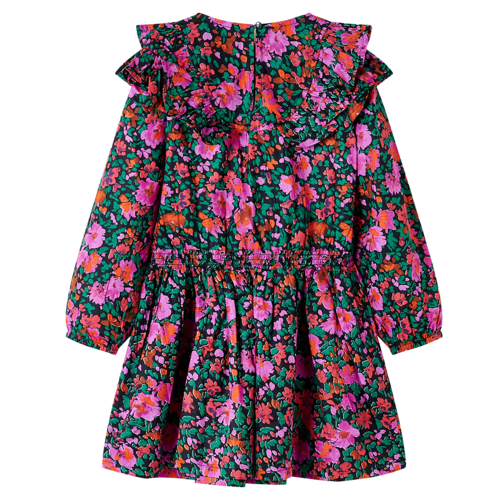 Vidaxl -Kinderkleid mit langen Ärmeln 104 hellrosa