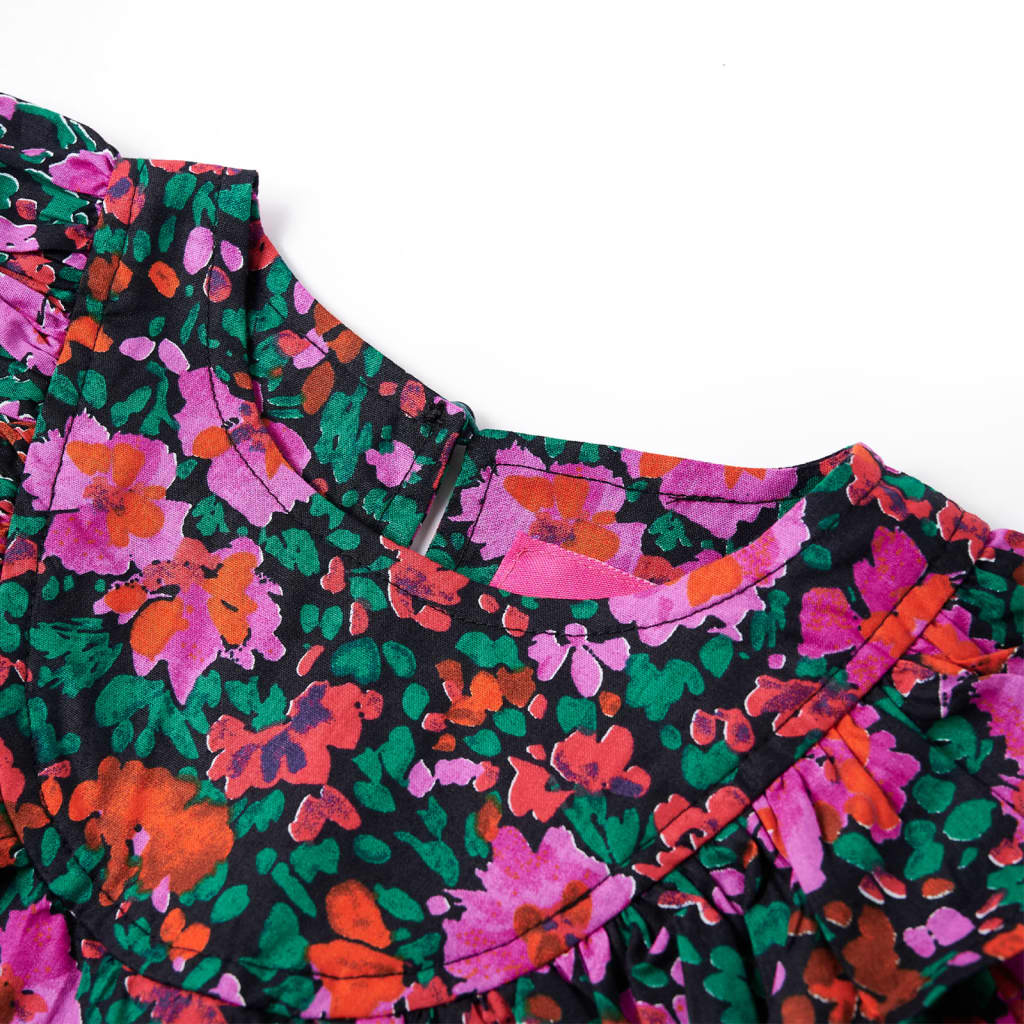 Vidaxl -Kinderkleid mit langen Ärmeln 104 hellrosa