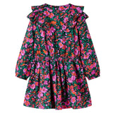 Vidaxl Kinderkleid mit langen Ärmeln 116 leuchtend rosa