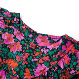 Vidaxl Kinderkleid mit langen Ärmeln 116 leuchtend rosa