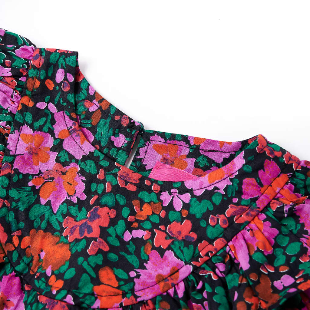 Vidaxl Kinderkleid mit langen Ärmeln 128 hellrosa