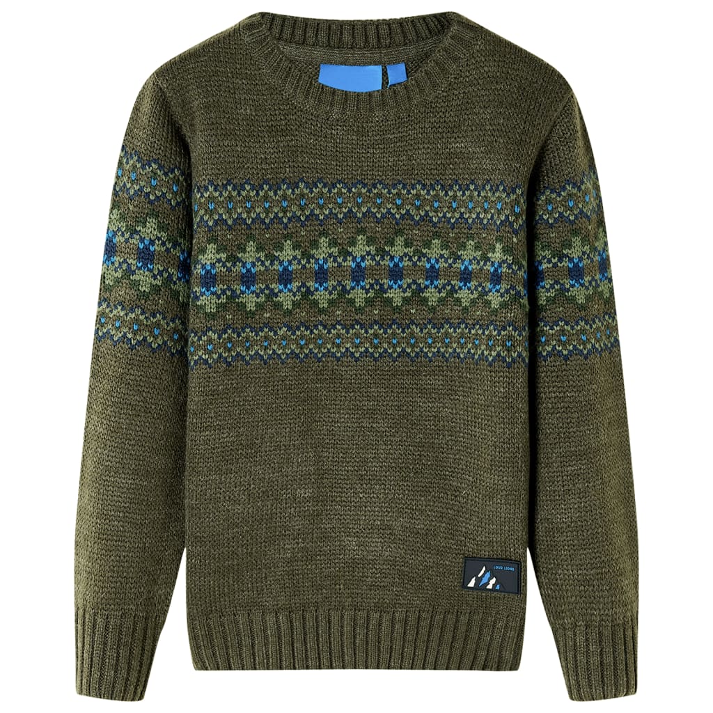 Vidaxl Kinderpullover gestrickt 140 Kakikikentre