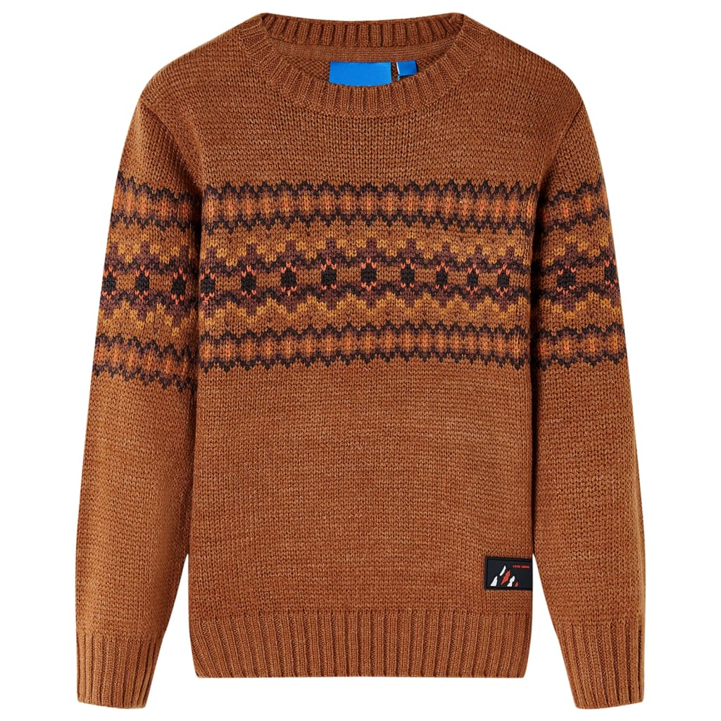 Vidaxl Séter para niños Knitt 92 Cognac Colored