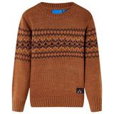 Vidaxl Séter para niños Knitt 92 Cognac Colored