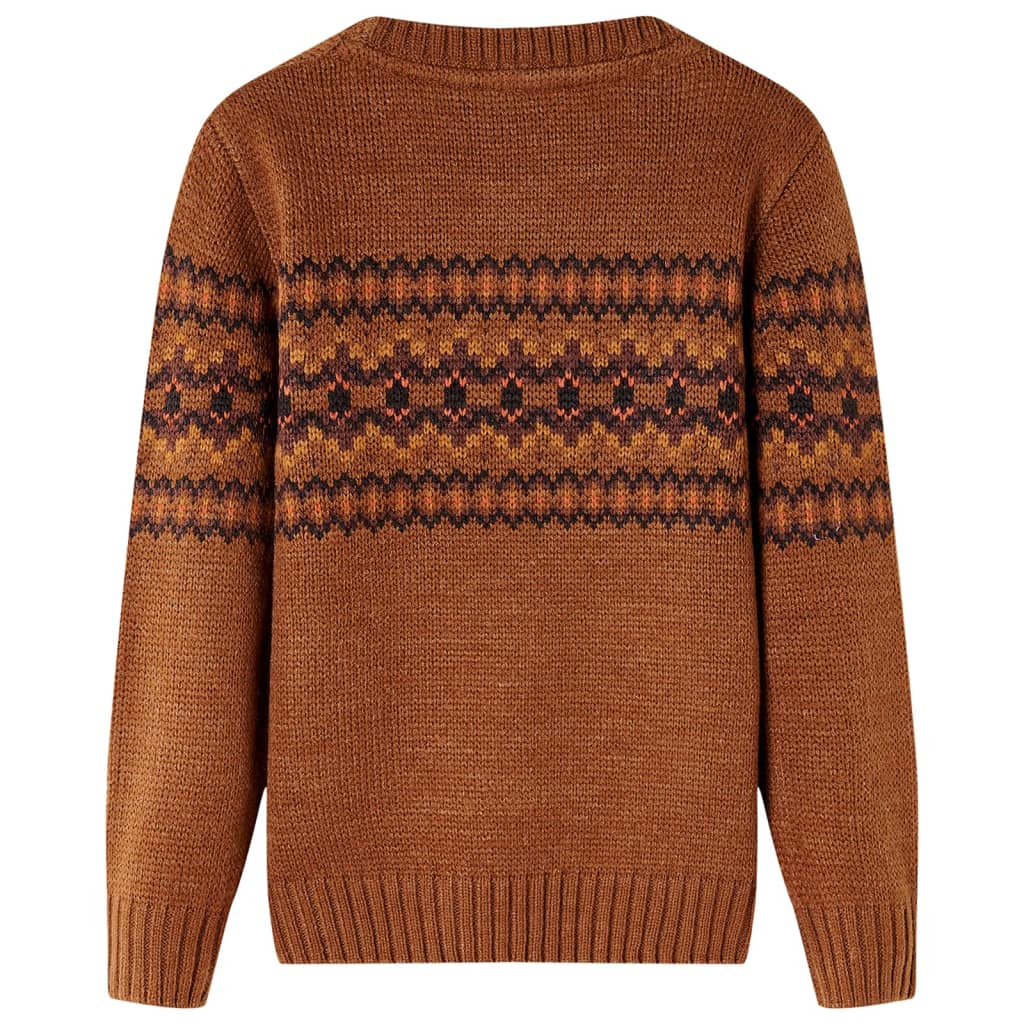 Vidaxl Séter para niños Knitt 128 Cognac Colored