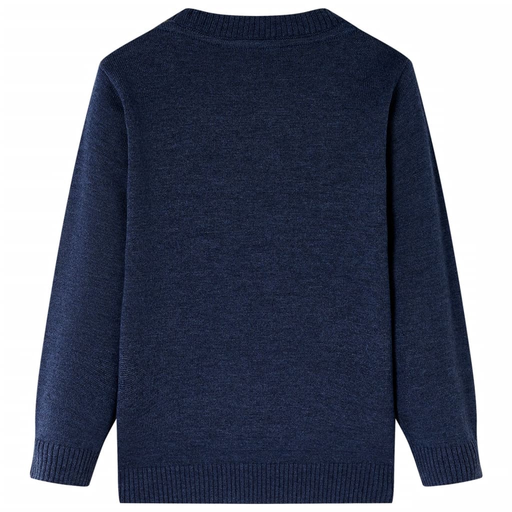 Vidaxl Kinderpullover gestrickt 104 Marineblau