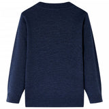 Vidaxl Kinderpullover gestrickt 104 Marineblau
