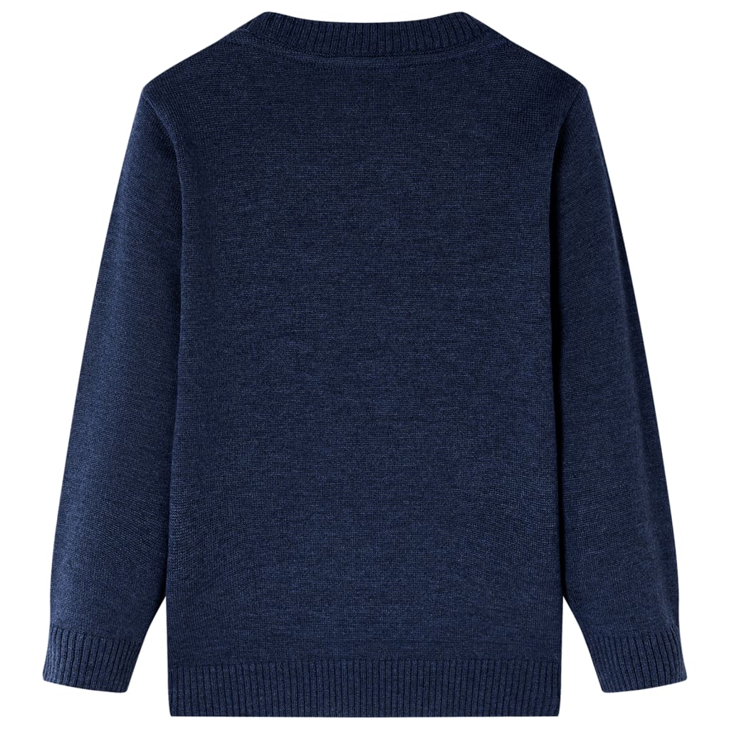 Vidaxl Kinderpullover gestrickt 128 Marineblau