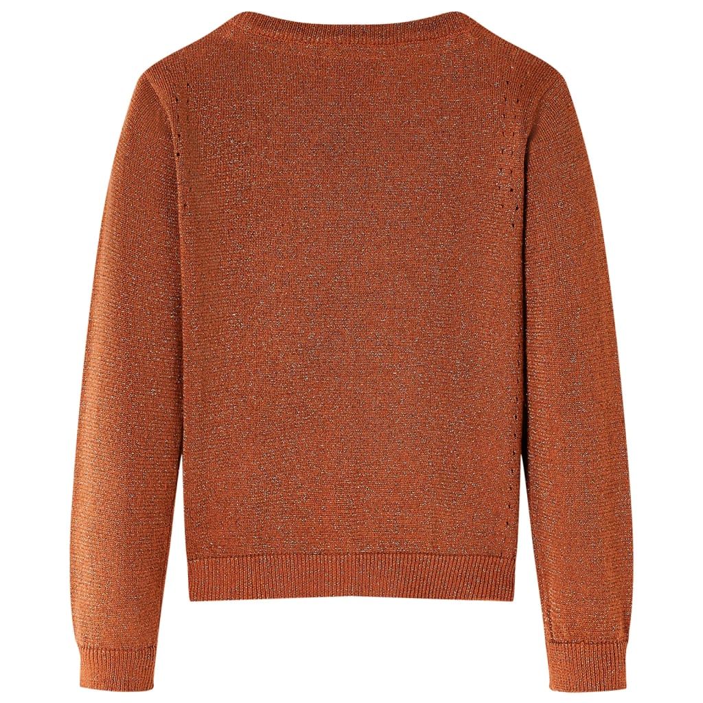 Vidaxl Kinderweste gestrickt 92 Cognac gefärbt