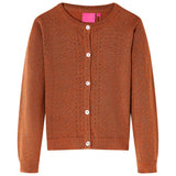 Vidaxl Children's vest Knitted 128 Cognac colored