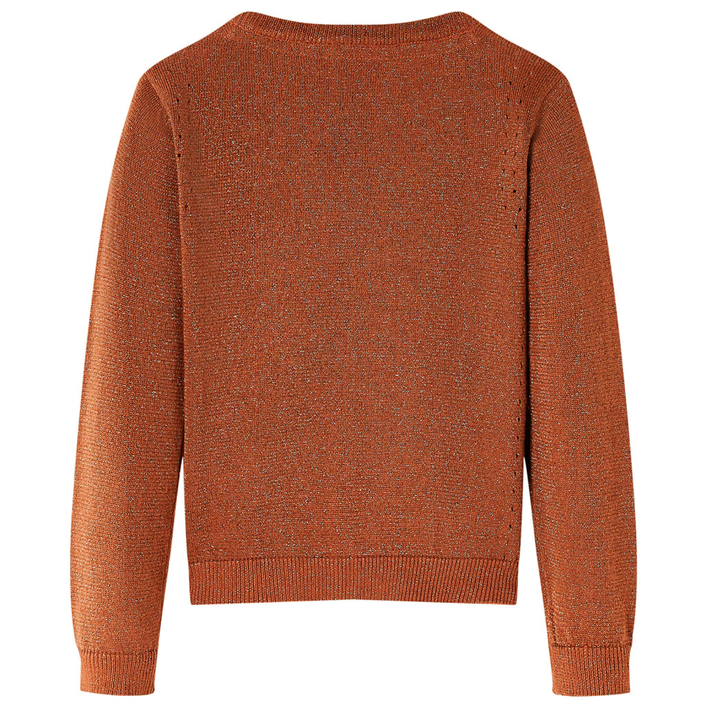 Vidaxl Children's vest Knitted 128 Cognac colored