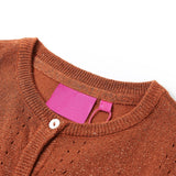 Vidaxl Children's vest Knitted 128 Cognac colored