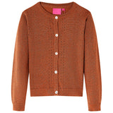 Vidaxl Children's vest knitted 140 cognac colored