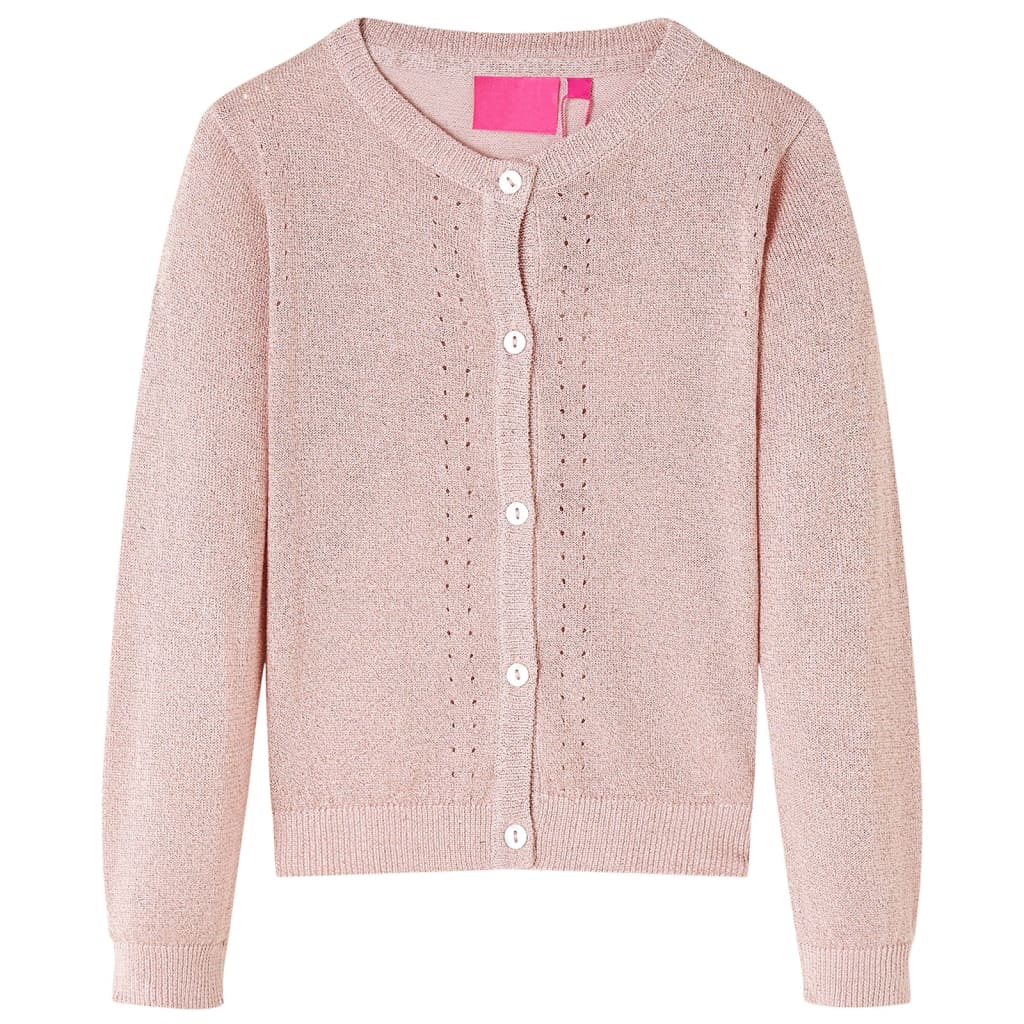Vidaxl Kinderweste gestrickt 92 weiches Rosa