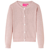 Vidaxl Kinderweste gestrickt 128 weiches Rosa