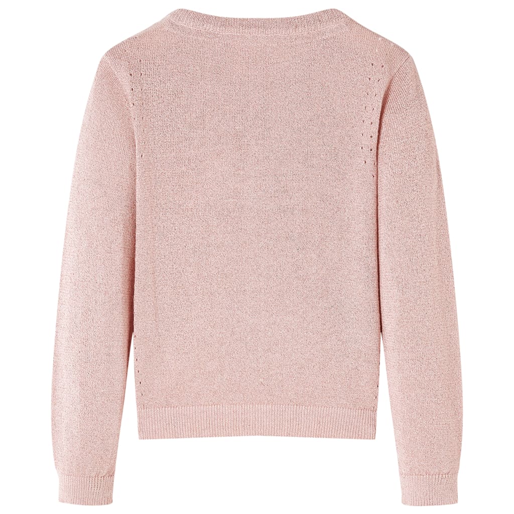 Vidaxl Kinderweste gestrickt 140 weiches Rosa