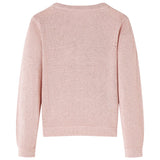 Vidaxl Kinderweste gestrickt 140 weiches Rosa