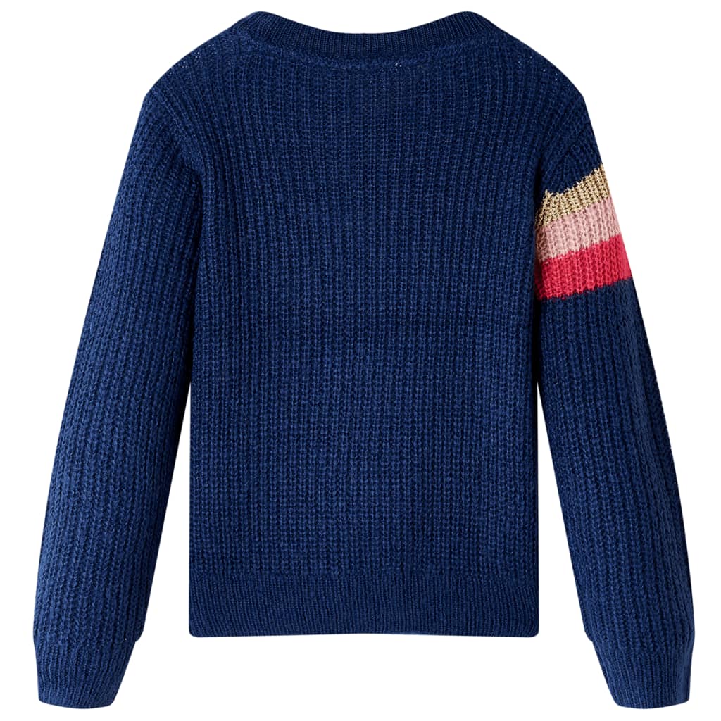 Vidaxl Children's sweater knitted 128 navy blue
