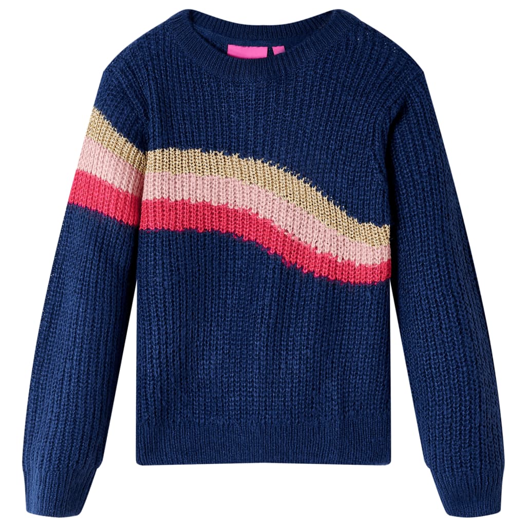 Vidaxl Children's sweater knitted 140 Navy blue