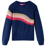 Vidaxl Children's sweater knitted 140 Navy blue