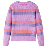 Vidaxl Kanner Pulloverkesser mat Sträifen 92 lilac a rosa