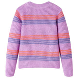 Vidaxl Kanner Pulloverkesser mat Sträifen 92 lilac a rosa