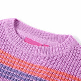 Vidaxl Children's sweater knitted with stripes 104 lilac and pink