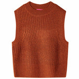 Vidaxl Kindenspencer tricoté 116 cognac colored