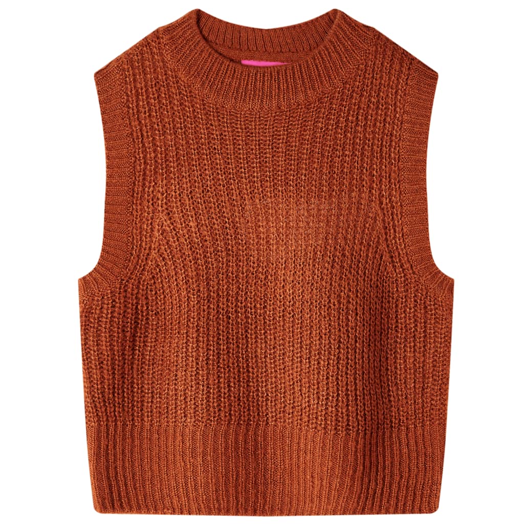 Vidaxl Kindenspencer Knitted 128 Cognac colored