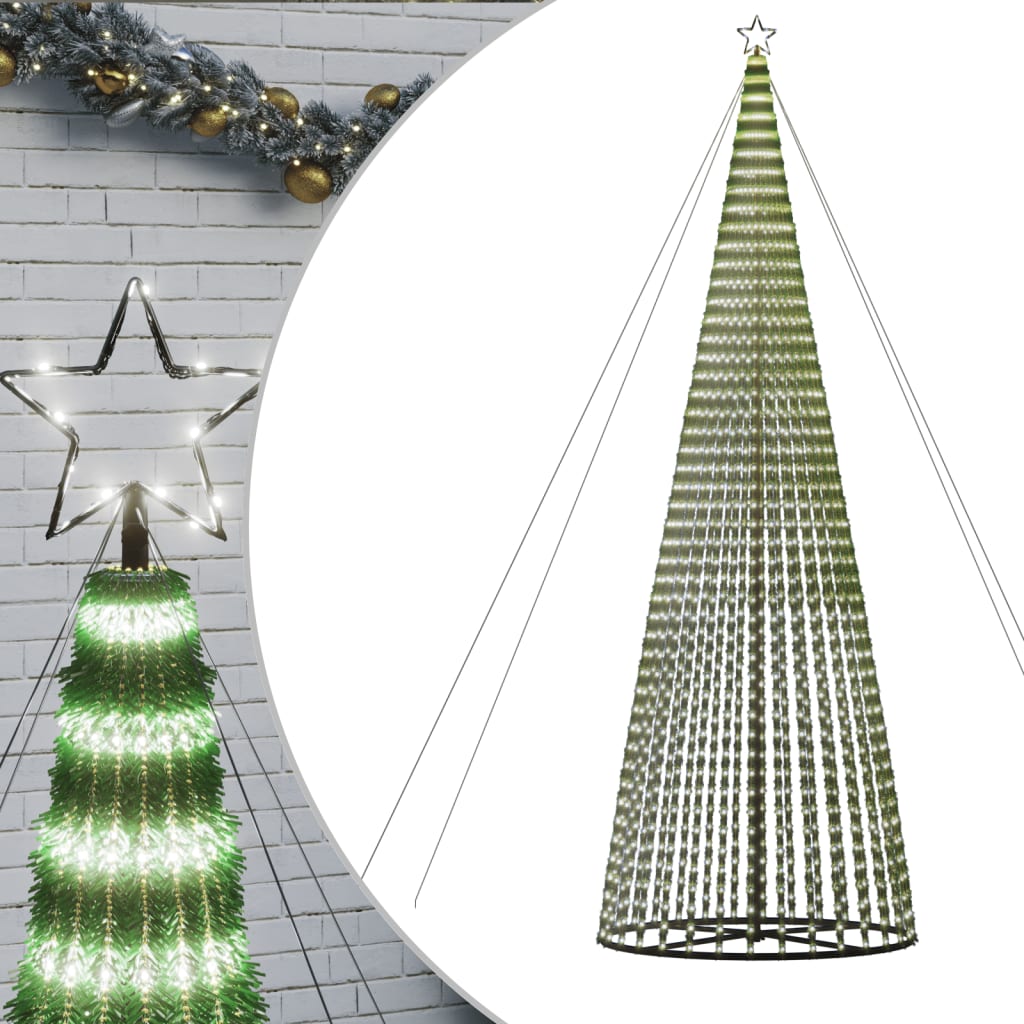 Vidaxl LED Árbol de Navidad 1544 LED 500 cm de blanco frío