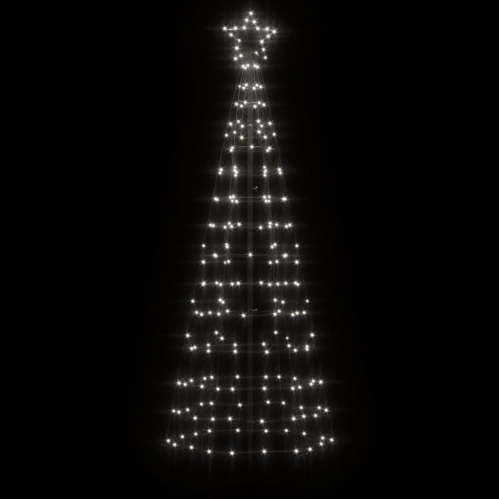 Cono de luz Vidaxl con alfileres de tierra 220 LED blanco frío 180 cm