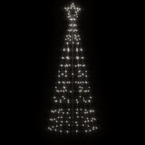 Cono de luz Vidaxl con alfileres de tierra 220 LED blanco frío 180 cm