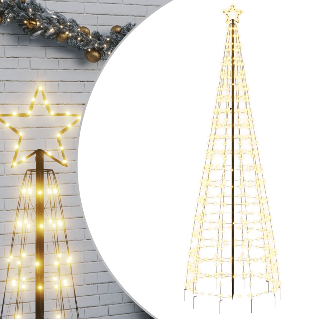 Vidaxl LED Christmas tree with spikes 570 LEDs Warm white 300 cm