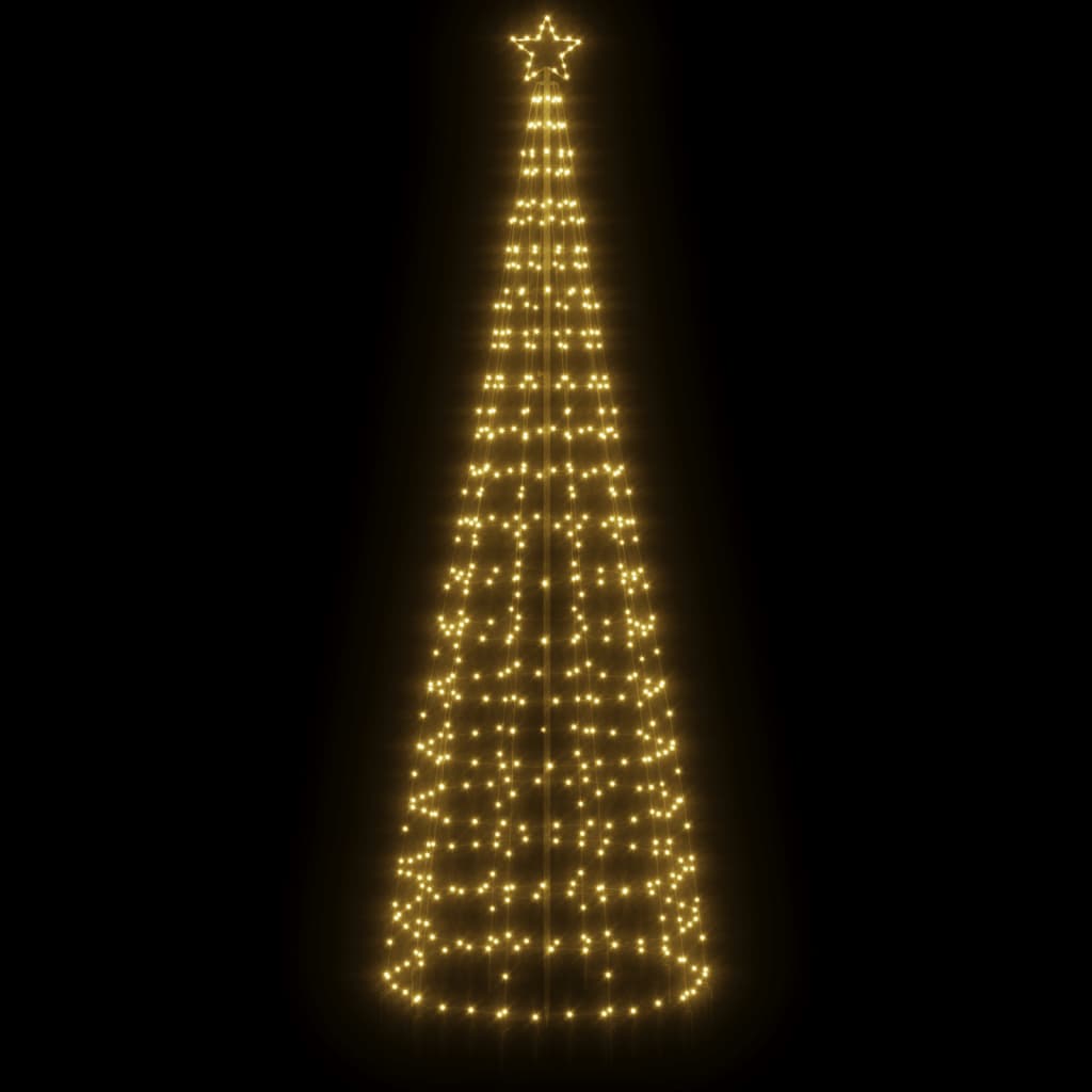 Vidaxl LED Christmas tree with spikes 570 LEDs Warm white 300 cm