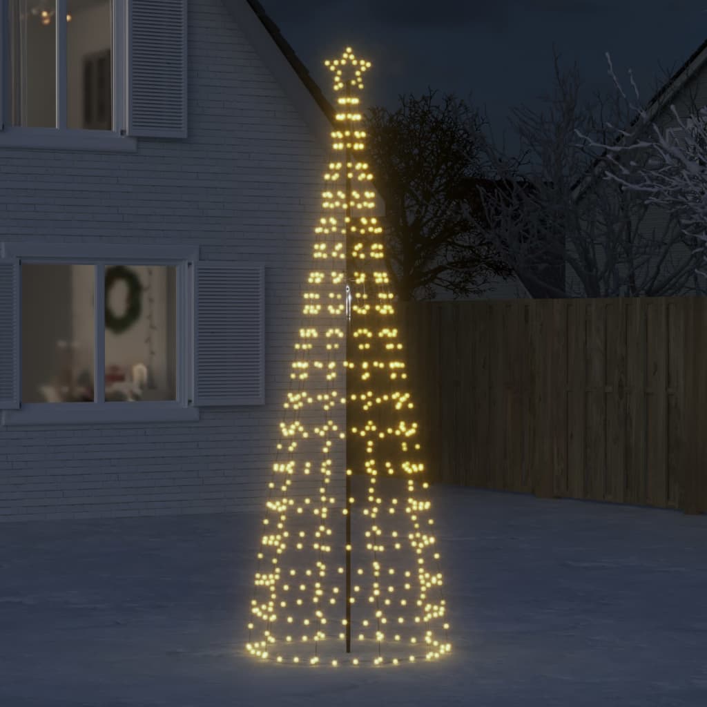 Vidaxl LED Christmas tree with spikes 570 LEDs Warm white 300 cm