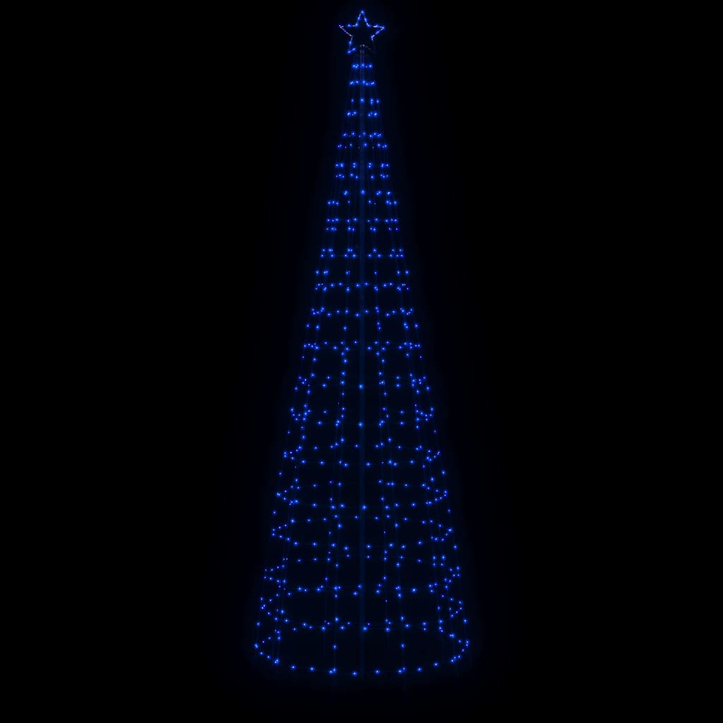 Cono de luz Vidaxl con alfileres de tierra 570 LED azules 300 cm